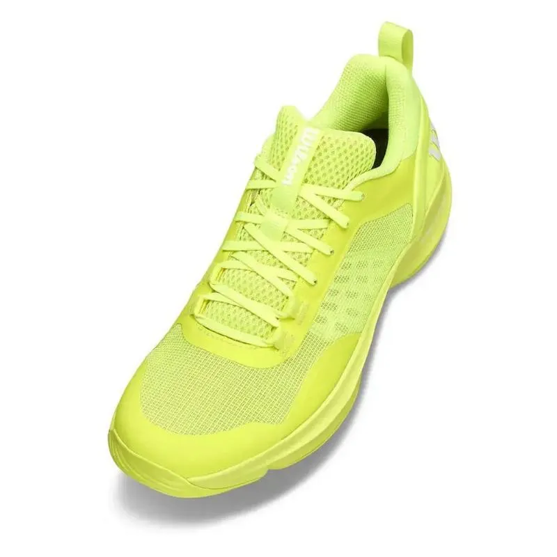 Tênis Wilson Hurakn Pro V2 Fluorescente Amarelo Branco para Mulheres