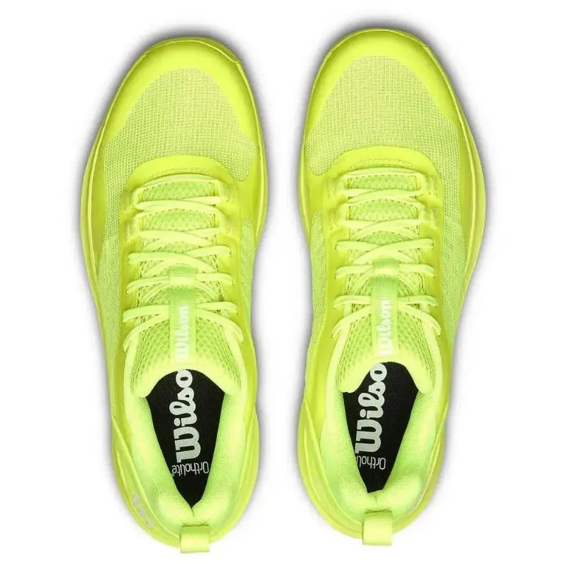Tênis Wilson Hurakn Pro V2 Fluorescente Amarelo Branco para Mulheres
