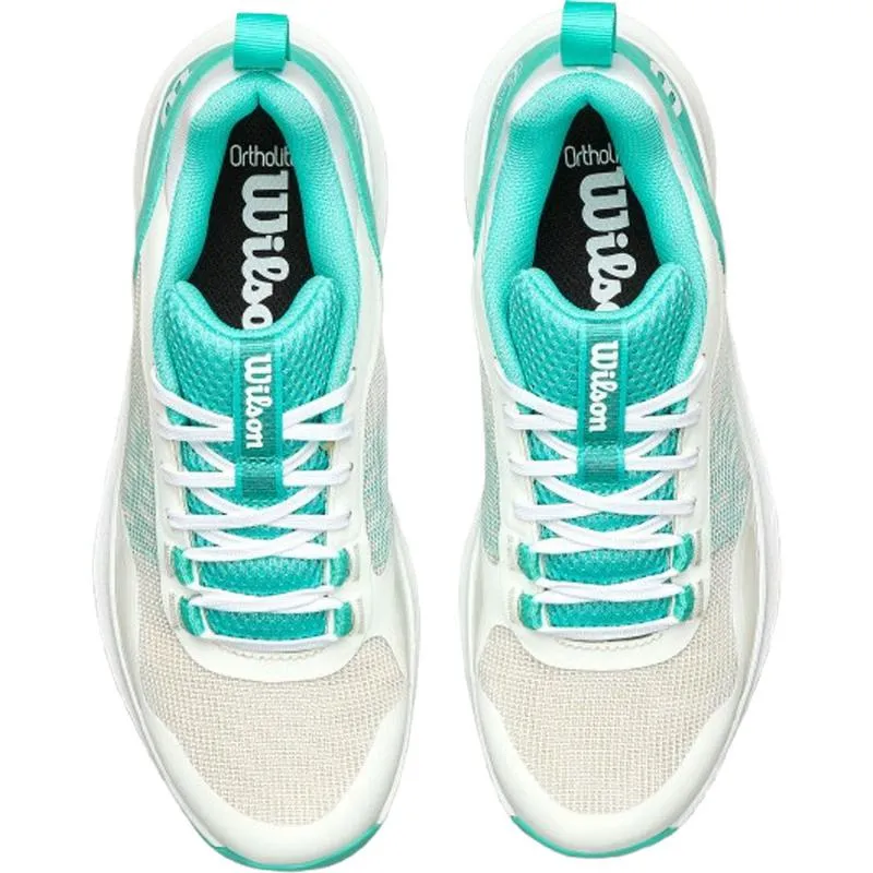 Tênis Wilson Hurakn Pro V2 Branco Turquesa para Mulheres