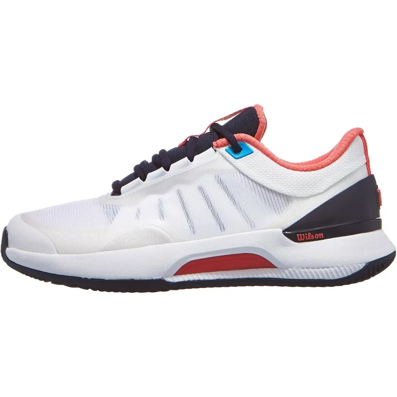 Tênis Wilson Intrigue Tour Clay Branco Azul Marinho para Mulheres