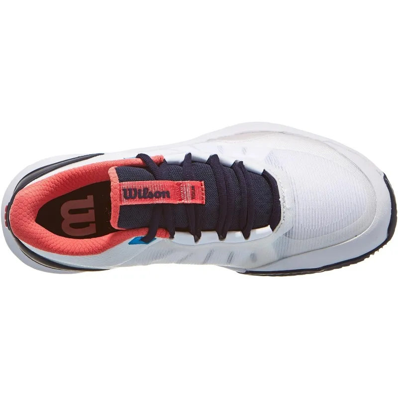 Tênis Wilson Intrigue Tour Clay Branco Azul Marinho para Mulheres