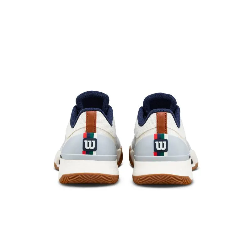 Tênis femininos Wilson Intrigue Tour Clay White Vanilla Azul Marinho
