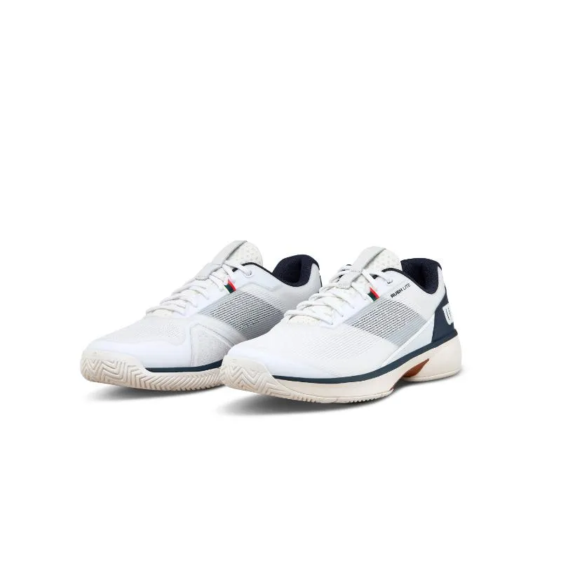 Tênis Wilson Rush Lite 5 Clay White Azul Marinho