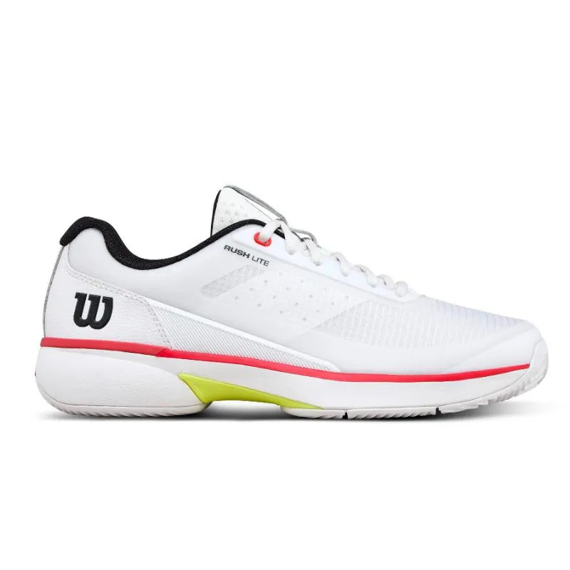Tênis Wilson Rush Lite 5 Clay White Preto