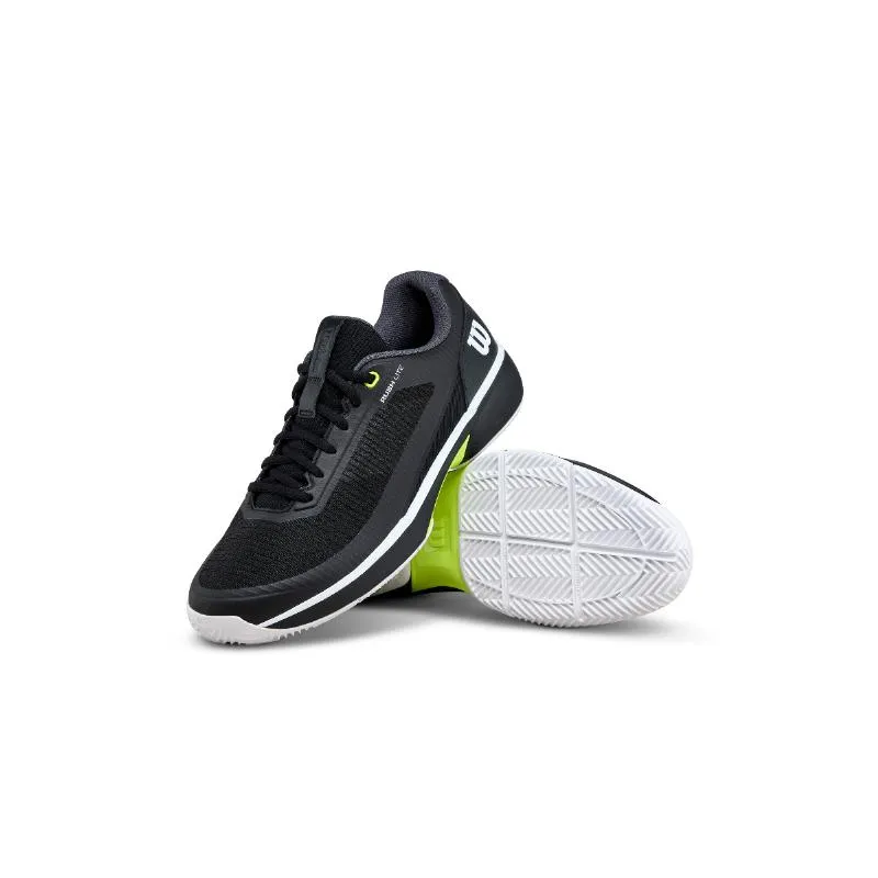 Tênis Wilson Rush Lite 5 Clay Black White