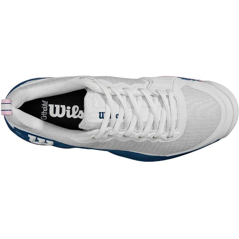 Tênis Wilson Rush Pro 4.5 Clay Branco Azul Feminino