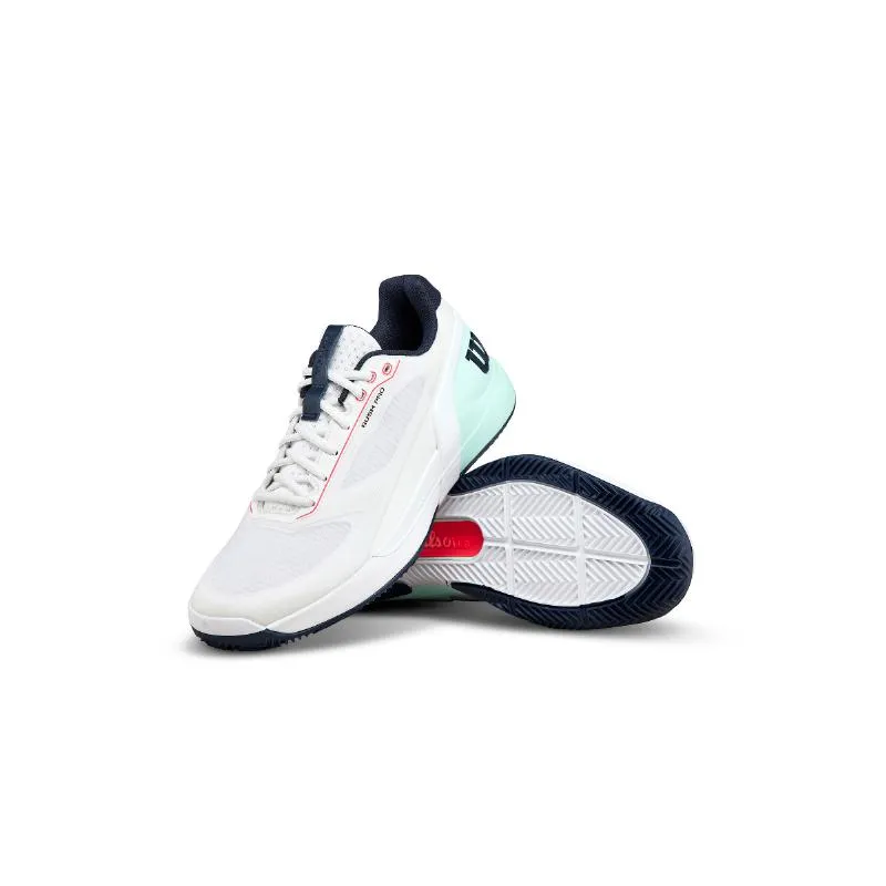 Tênis Wilson Rush Pro 5 Clay White Aquamarine