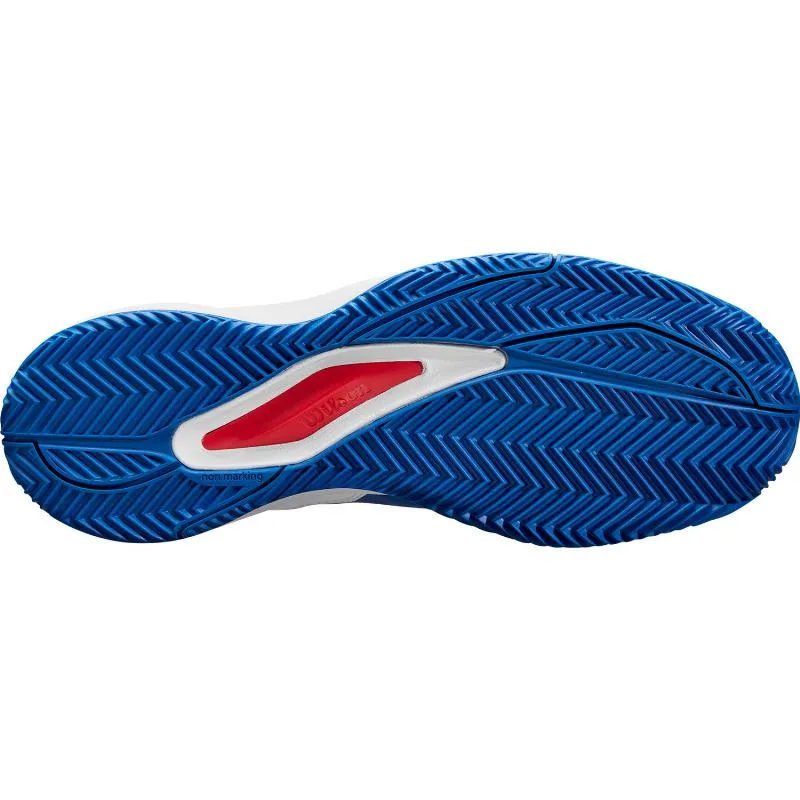 Tênis Wilson Rush Pro Ace Clay Azul Branco Vermelho