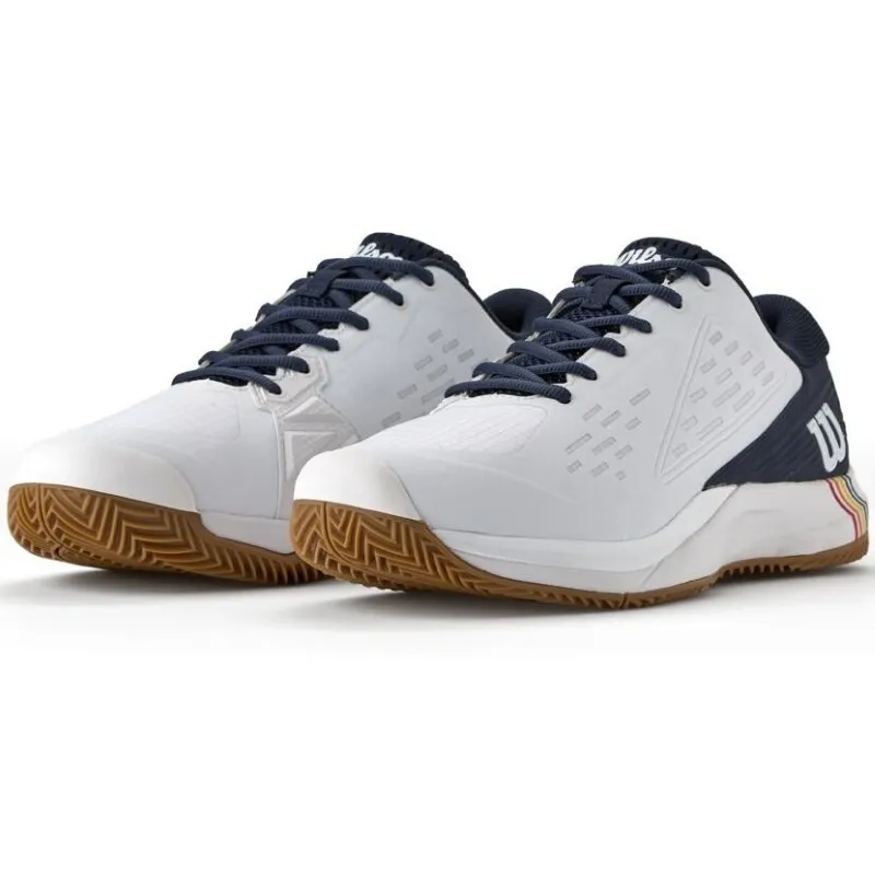 Tênis Wilson Rush Pro Ace Clay Branco Azul Marinho