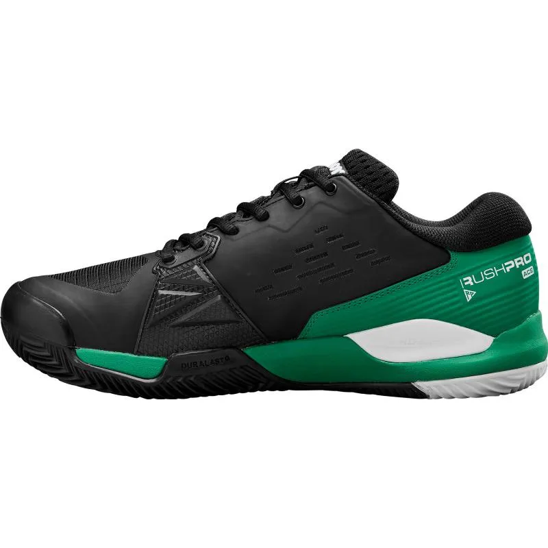 Tênis Wilson Rush Pro Ace Clay Preto Verde Branco