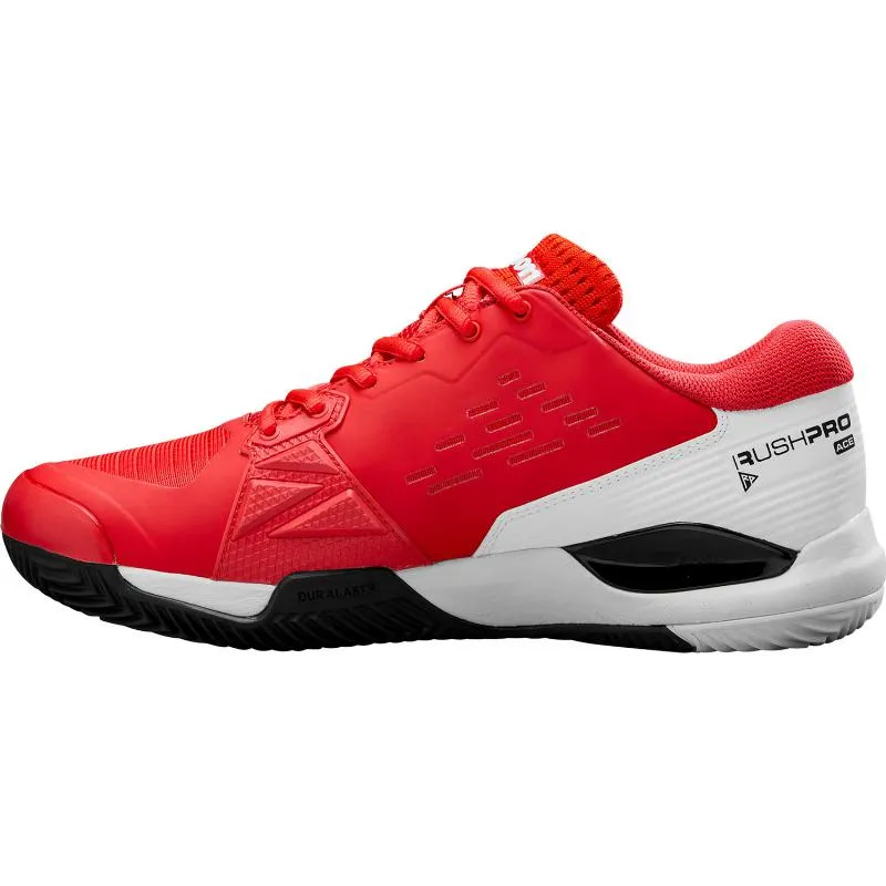 Tênis Wilson Rush Pro Ace Clay Vermelho Branco Preto