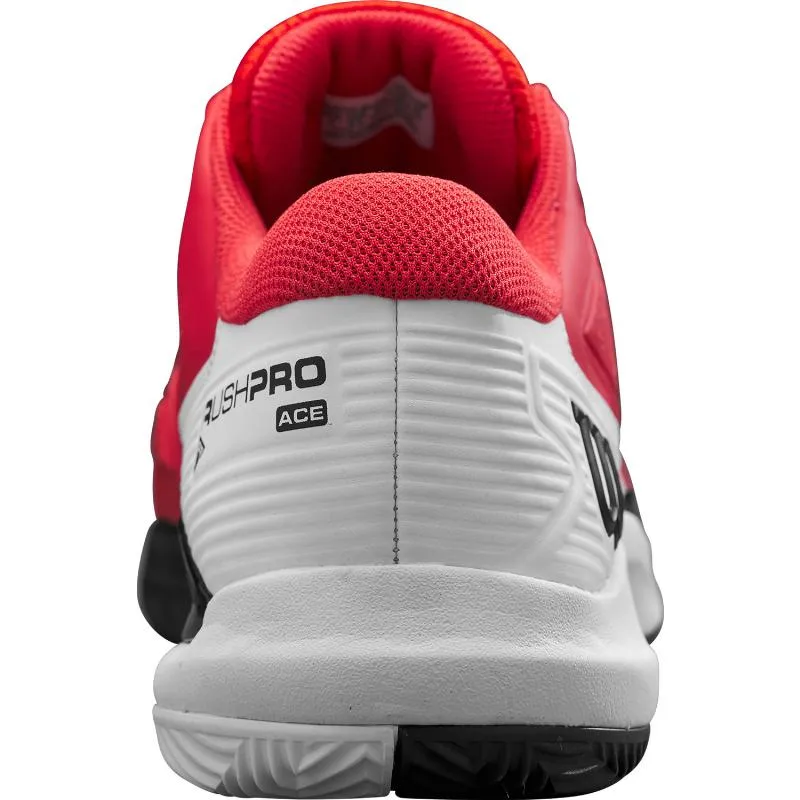 Tênis Wilson Rush Pro Ace Clay Vermelho Branco Preto