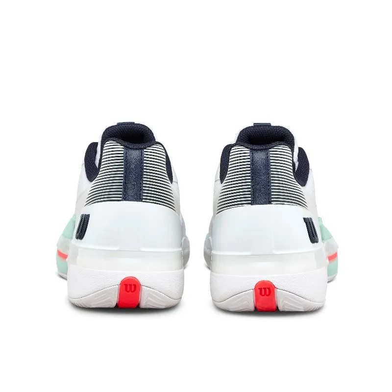 Tênis Wilson Rush Tour 5 Clay White Aqua Coral