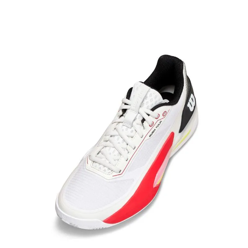 Tênis Wilson Rush Tour 5 Clay White Preto Preto Vermelho