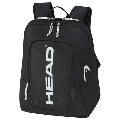Sac à Dos HEAD Jr Tour 20L Pour Tennis - Compartiment Raquette, Poches Multiples, Noir Et Blanc