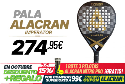 Promoción Alacrán Regalo y Descuento en Pádel