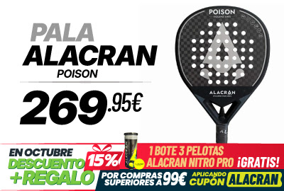 Promoción Alacrán Regalo y Descuento en Pádel