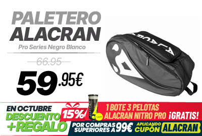 Promoción Alacrán Regalo y Descuento en Pádel