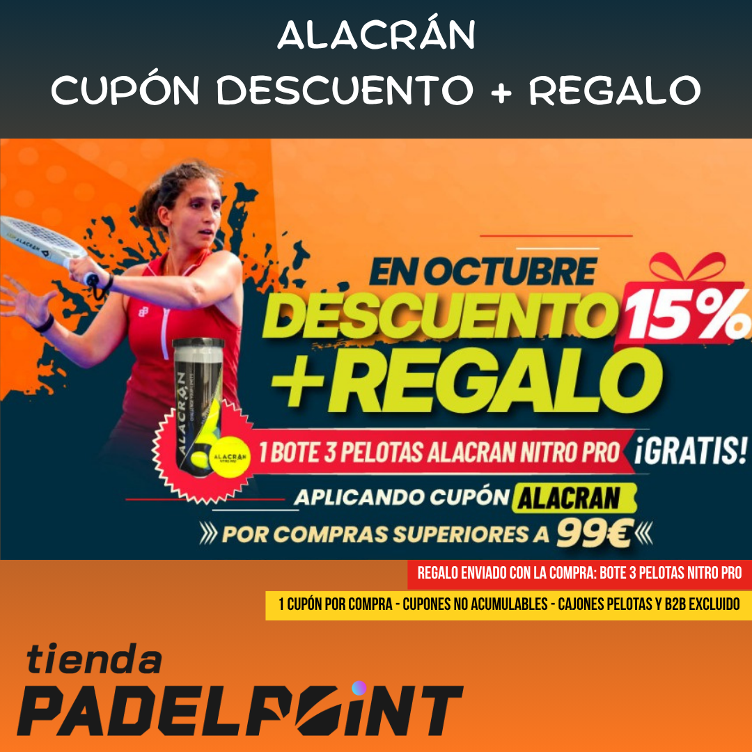 Promoción Alacrán Regalo y Descuento en Pádel