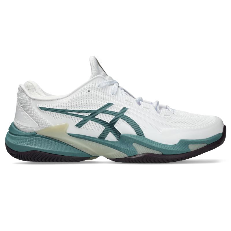 ASICS COURT FF 3 NOVAK ホワイト/ピッチグリーン 40 Asics Court FF 3 Clay White Green Sneakers