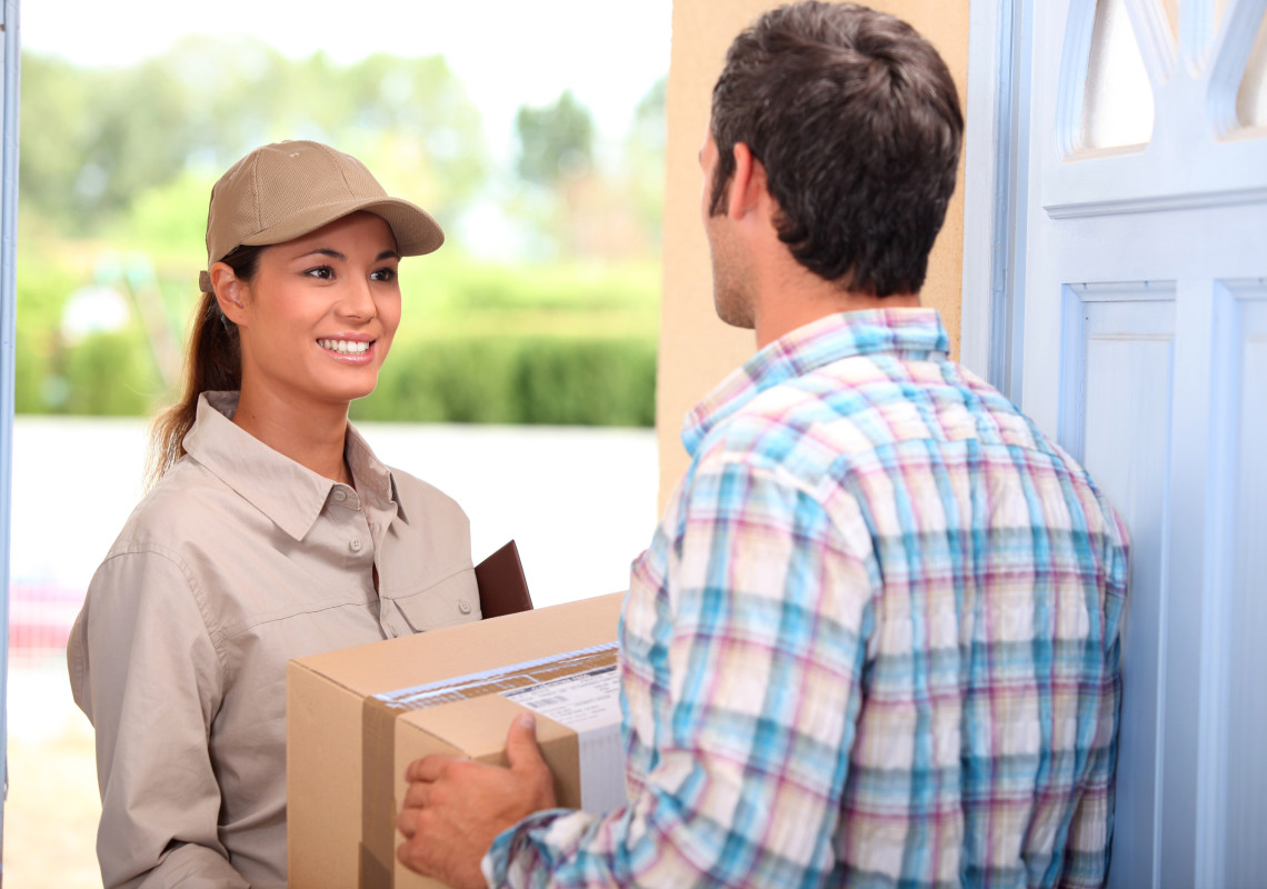 Preparing a parcel for delivery